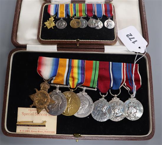 A WW1/WW2 medal group of seven to Major W. L. Greenlees, Scots Guards Special Reserve battalion and 1st Scottish Horse regiment